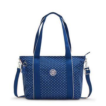 Torby Tote Kipling Asseni Small Printed Niebieskie | PL 1748KO